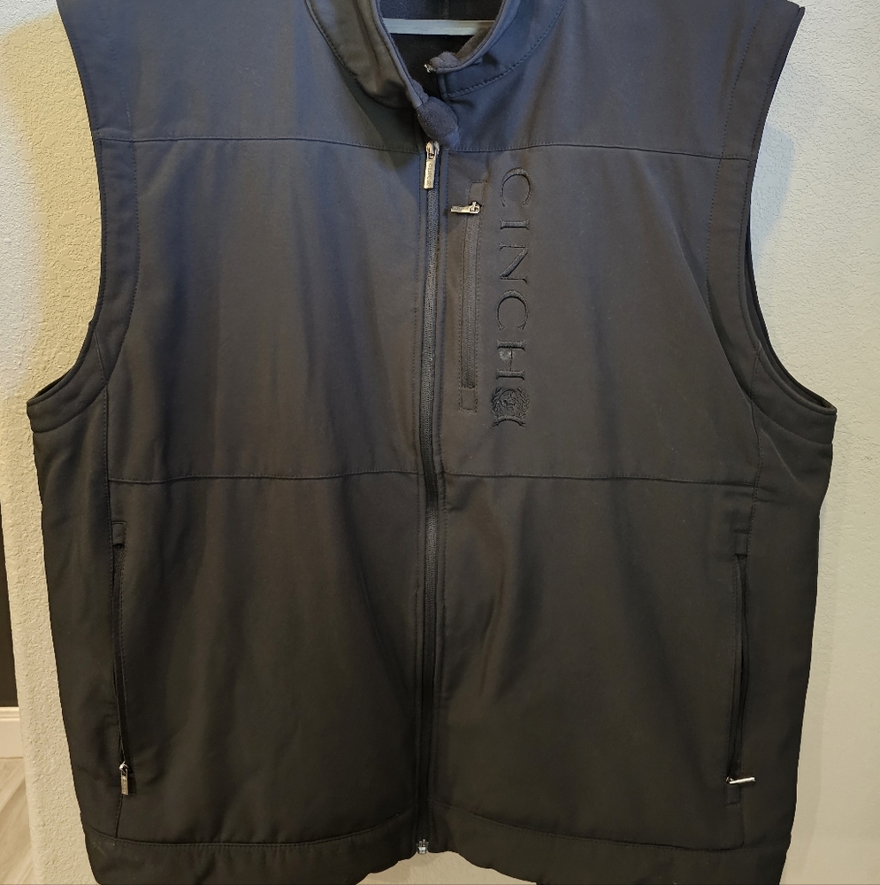 Cinch Men's Dark Black Vest